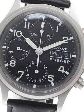 Sinn Flieger 356.FLIEGER Chronograph black Dial Automatic Men's Watch_945332